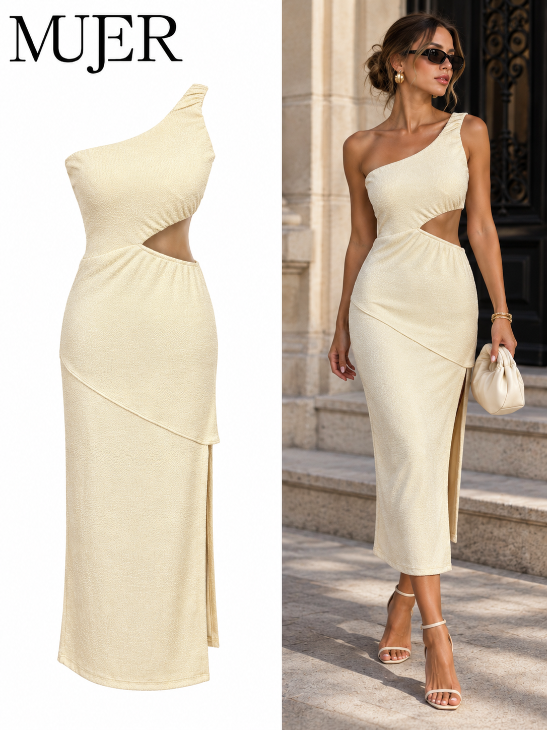 Vestido semi abierto