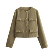 Chaqueta Tweed Botones