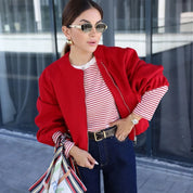 Chaqueta Bomber Roja