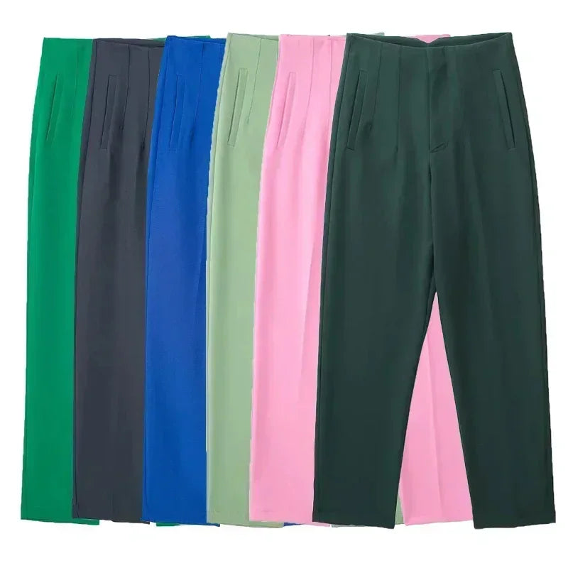 Pantalon Cintura Alta Colores