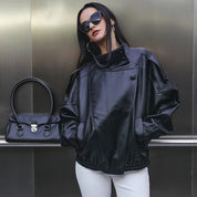 Chaqueta Piel Sintetica Oversize