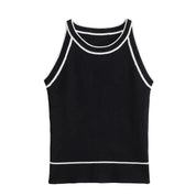 Camisetas sin mangas de punto negro