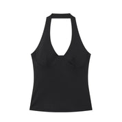 Top Corto Halter Beige