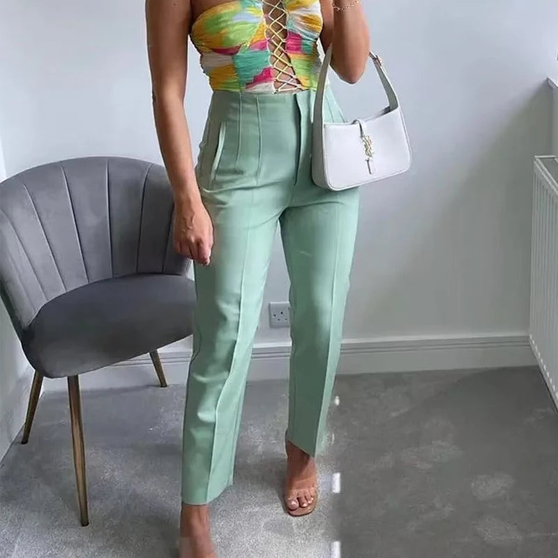 Pantalon Oficina Cintura Alta