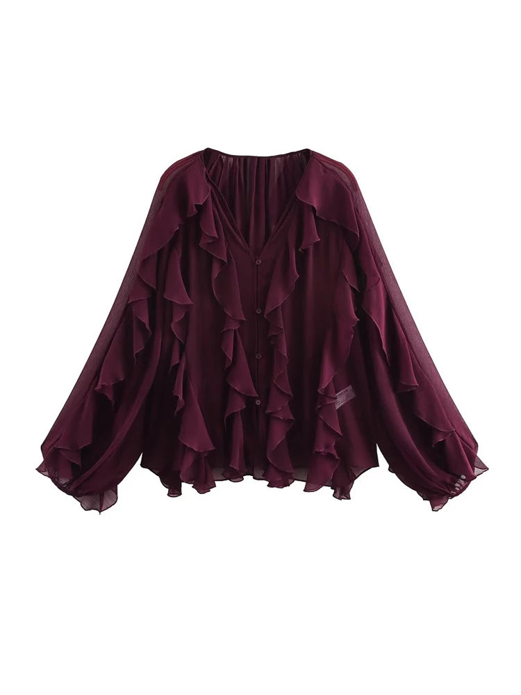 Blusas con volantes