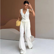 Conjunto de pantalones texturizados