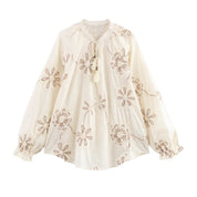 Blusas bordadas con flores