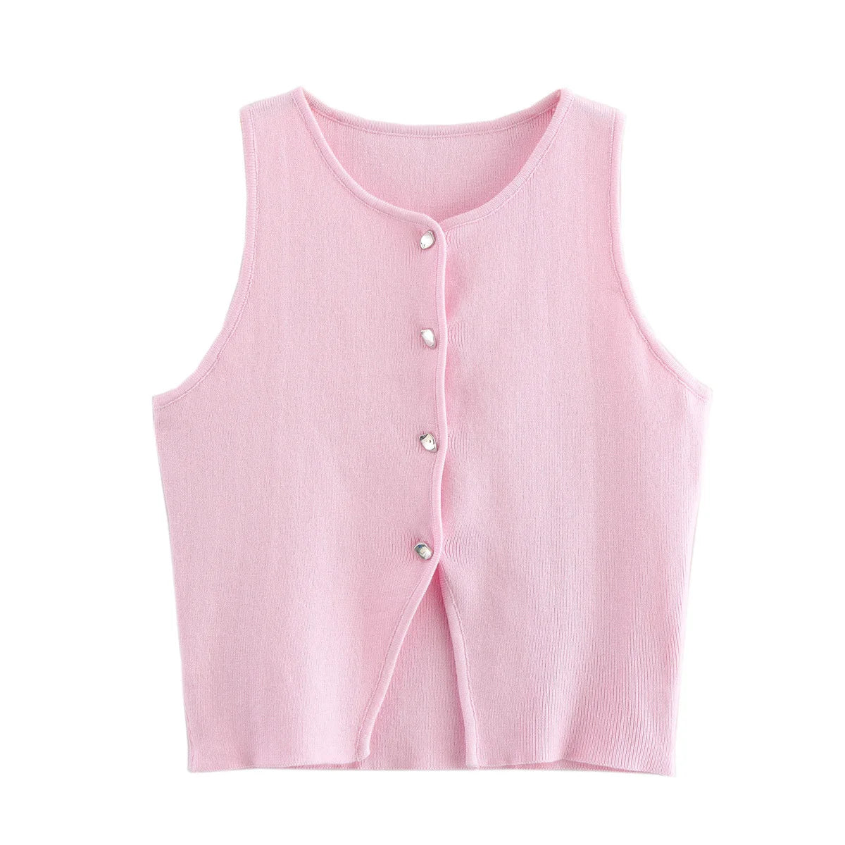 Chaleco Punto Rosa