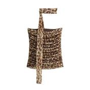 Top corto con estampado de leopardo