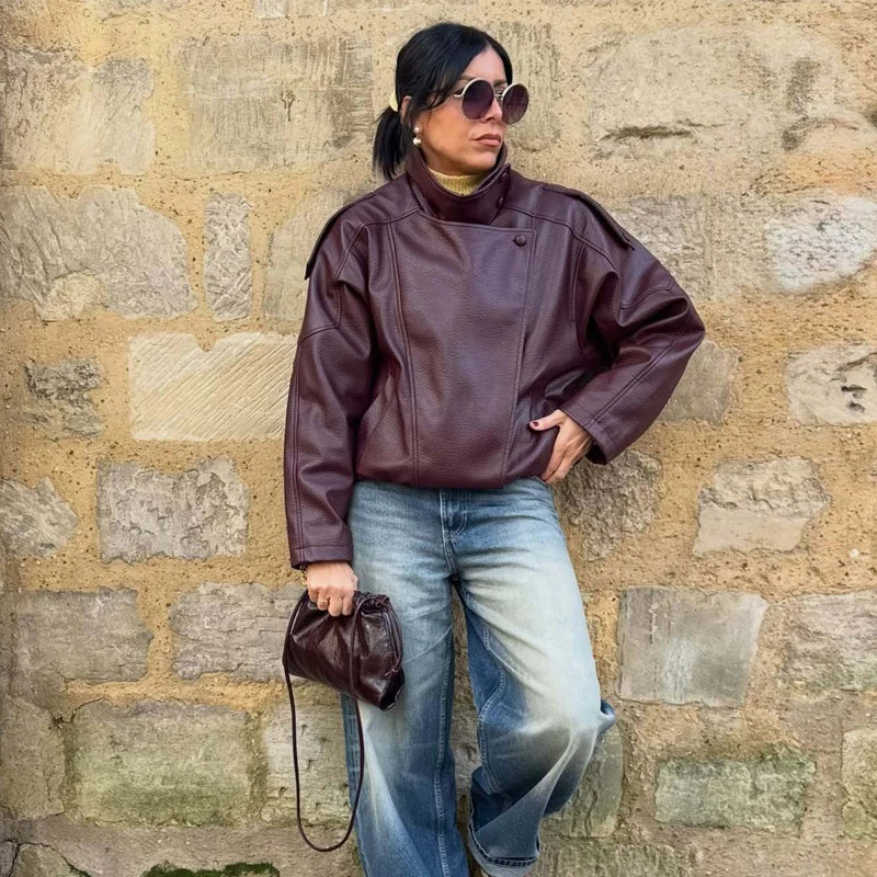 Chaqueta Cuero Sintetico