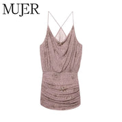 Minivestido de tul con lentejuelas
