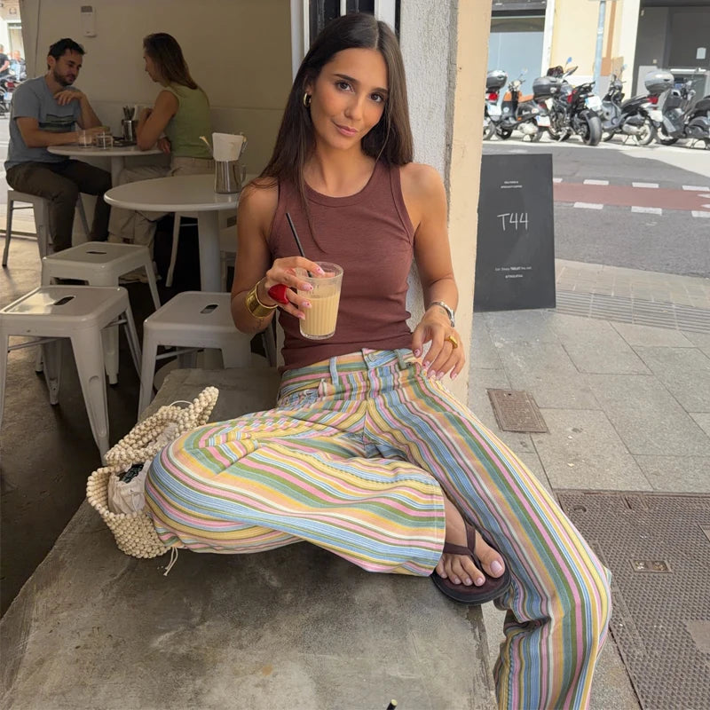 Pantalones Vaqueros a Rayas