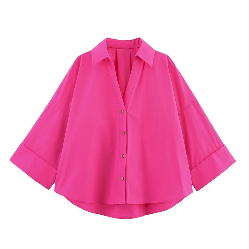 Camisa Oversize Azul