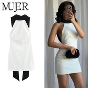 Vestido Blanco Espalda Abierta