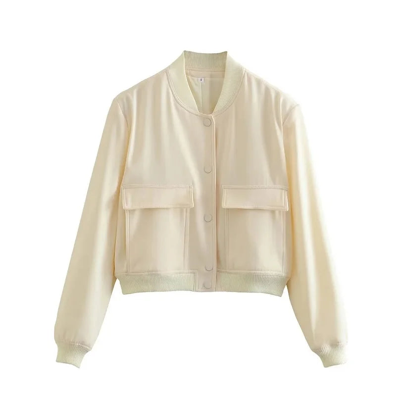Chaqueta Bomber Blanca