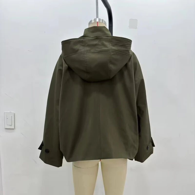 Gabardina Capucha Cortavientos