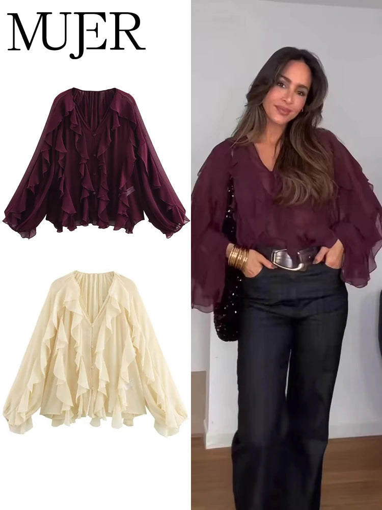 Blusas con volantes