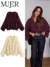 Blusas con volantes