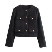 Chaqueta Tweed Botones