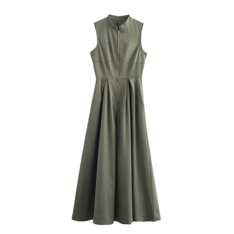Vestido Largo Cremallera