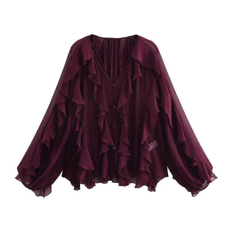 Blusas con volantes