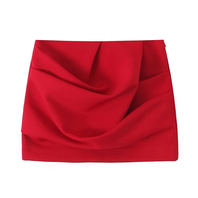 Minifalda Plisada Roja