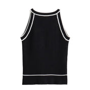 Camisetas sin mangas de punto negro