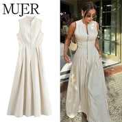 Vestido Largo Drapeado