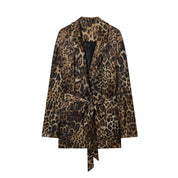 Blazers con estampado de leopardo