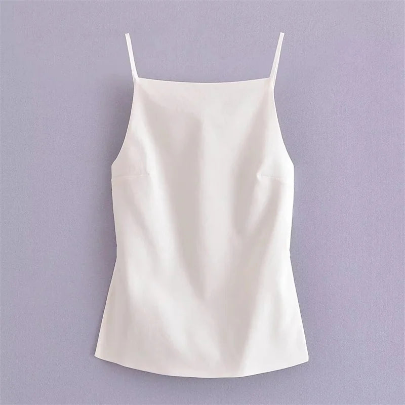 Top Blanco Espalda Abierta