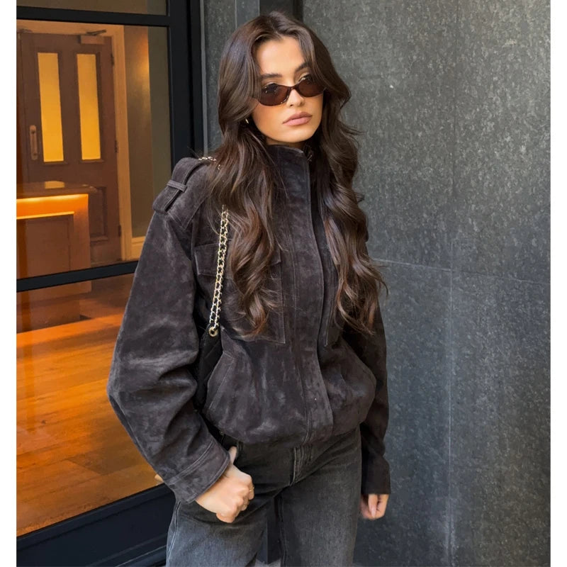 Chaqueta Bomber Ante