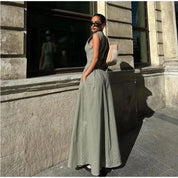 Vestido Largo Drapeado