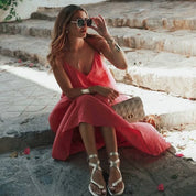 Vestido Slip Largo Rojo