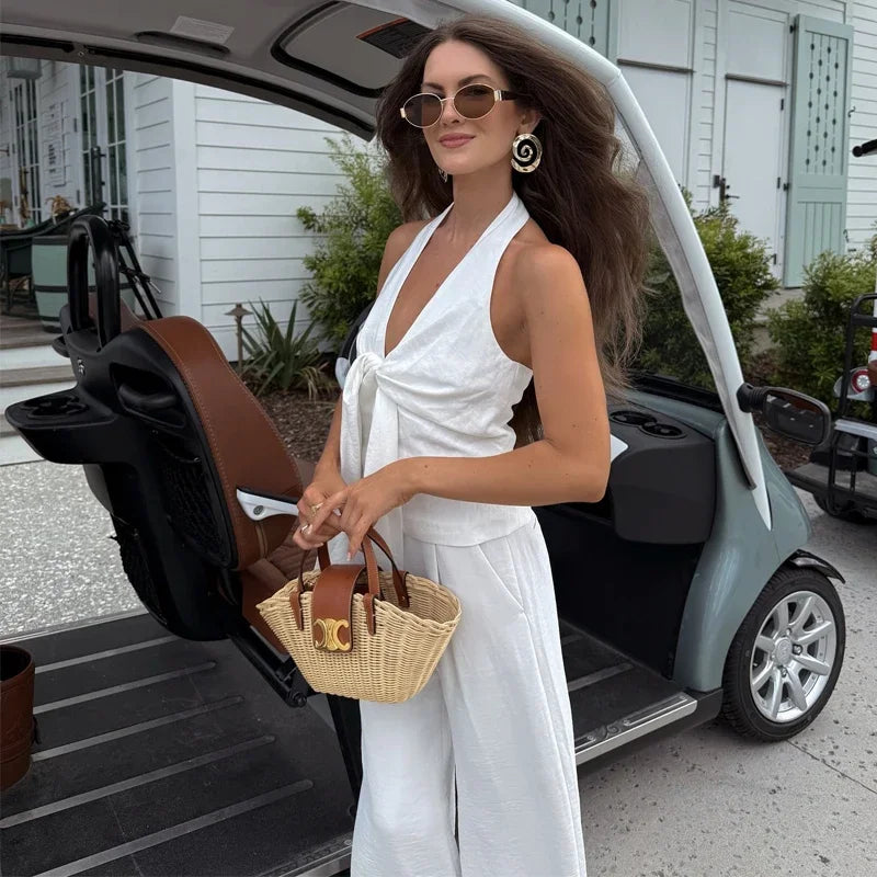 Conjunto top y pantalones holgados