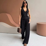 Conjunto de pantalones texturizados