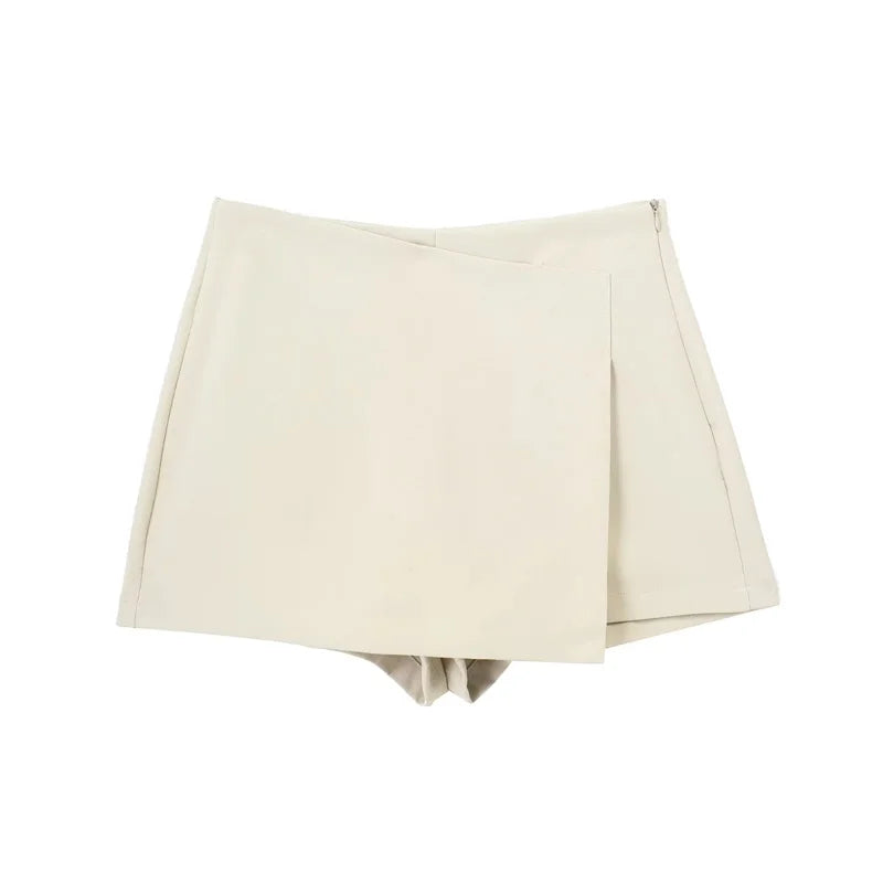 Falda Pantalon Asimetrica Marfil