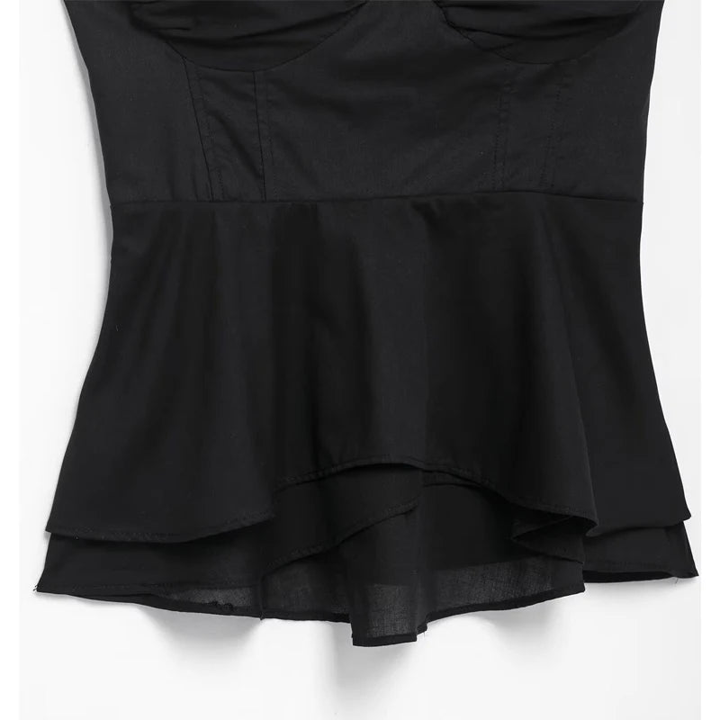 Top Corset Negro Espalda