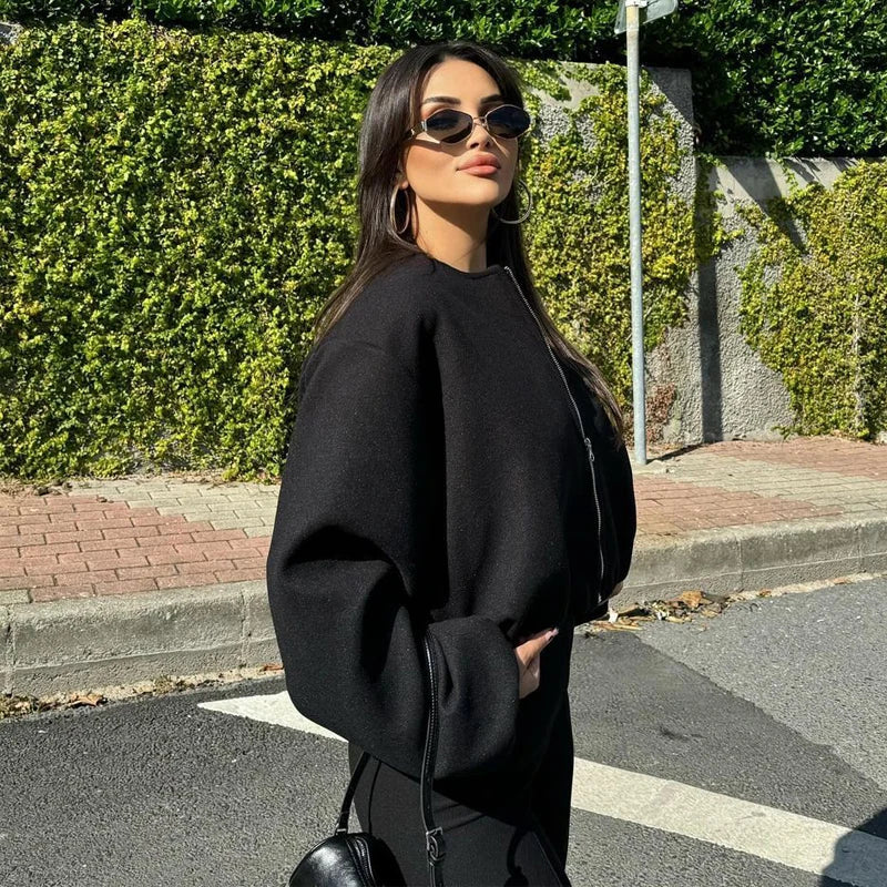 Cazadora Negra Chaqueta
