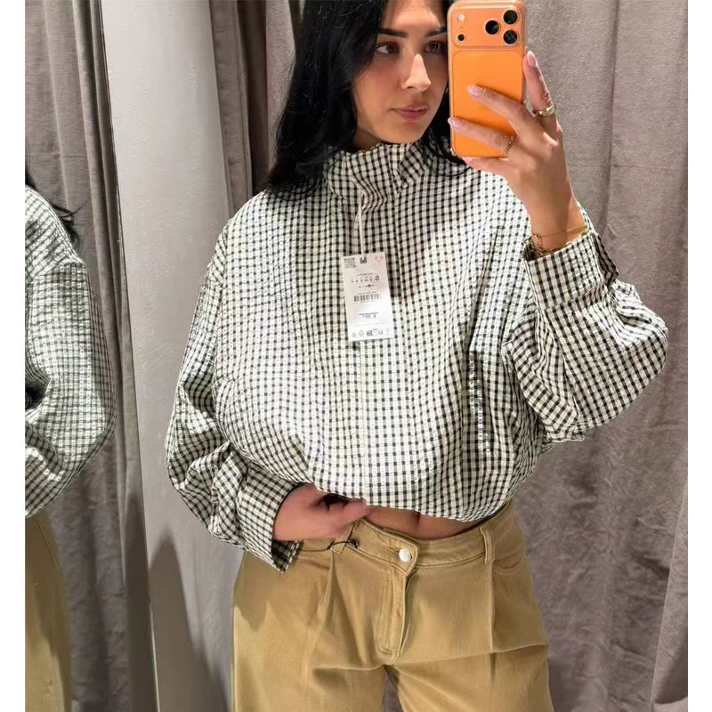 Chaqueta Bomber Cuadros