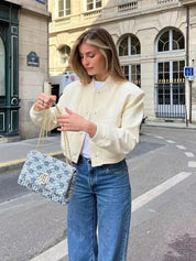 Chaqueta Bomber Blanca