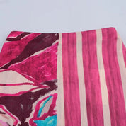 Falda Larga Estampada Satin