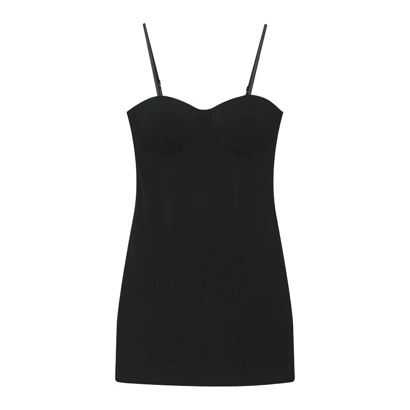 Vestido Corto Corset Negro