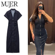 Vestido largo vaquero