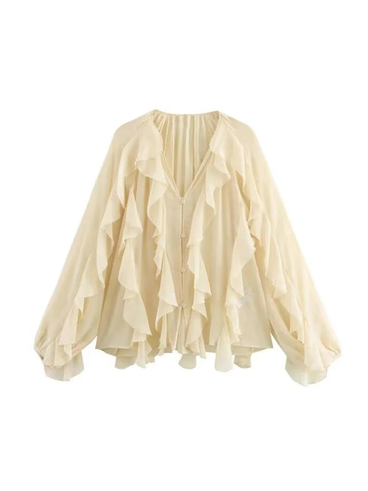 Blusas con volantes