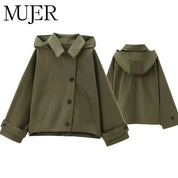 Gabardina Capucha Cortavientos