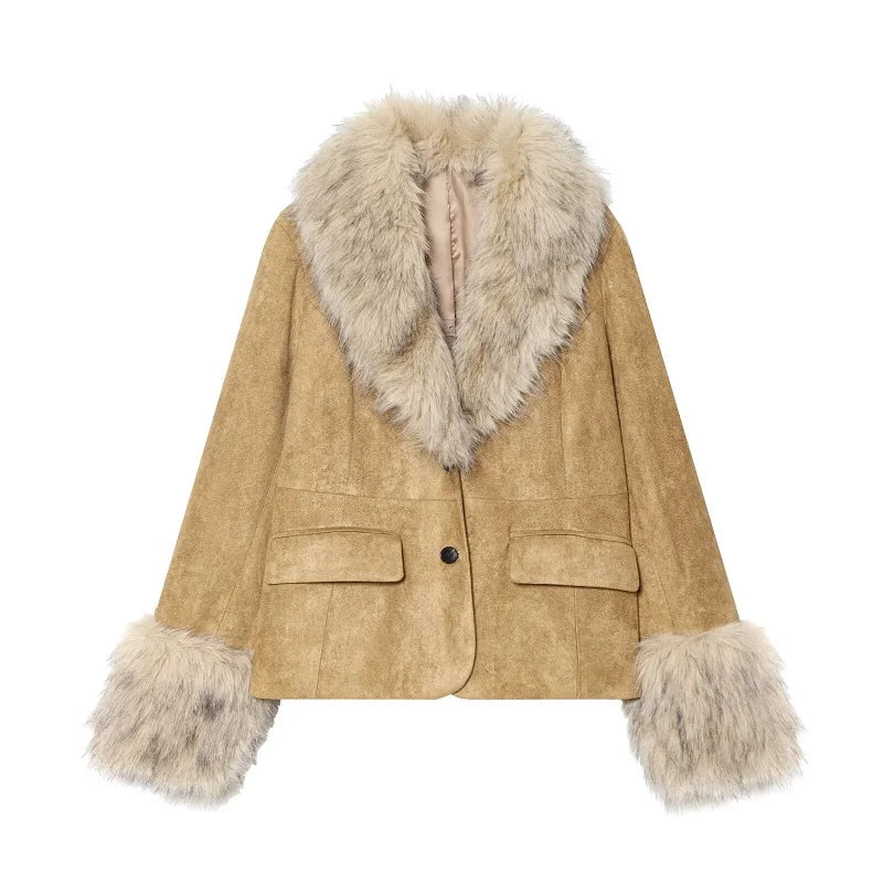 Chaqueta de piel sintética