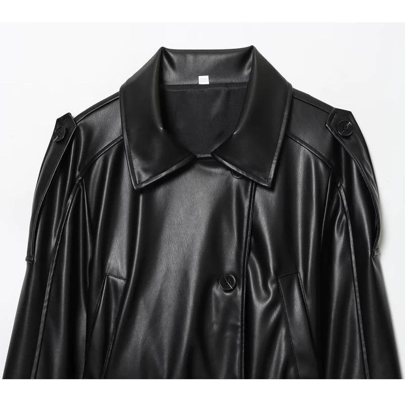 Gabardina Negra Motociclista