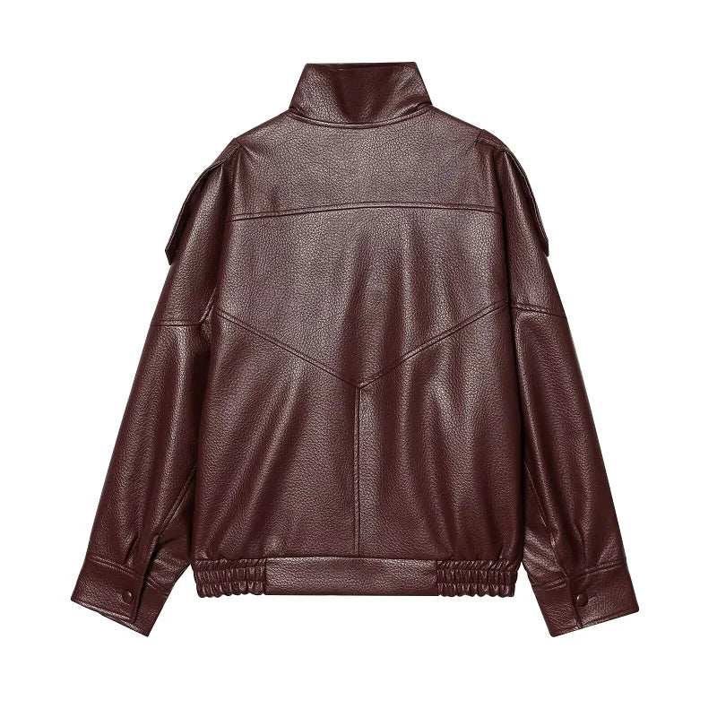 Chaqueta Cuero Sintetico