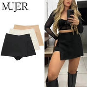 Falda Pantalon Asimetrica Marfil