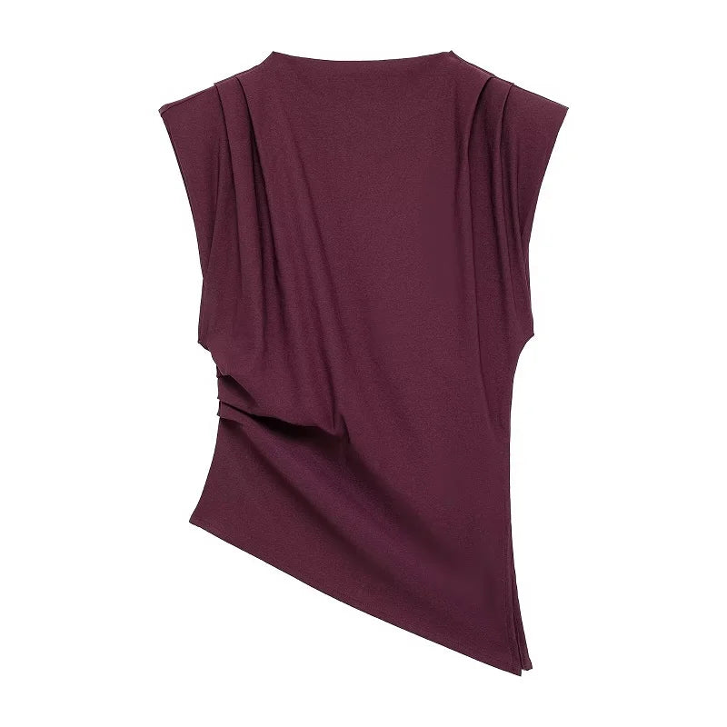 Camiseta Asimetrica Sin Mangas